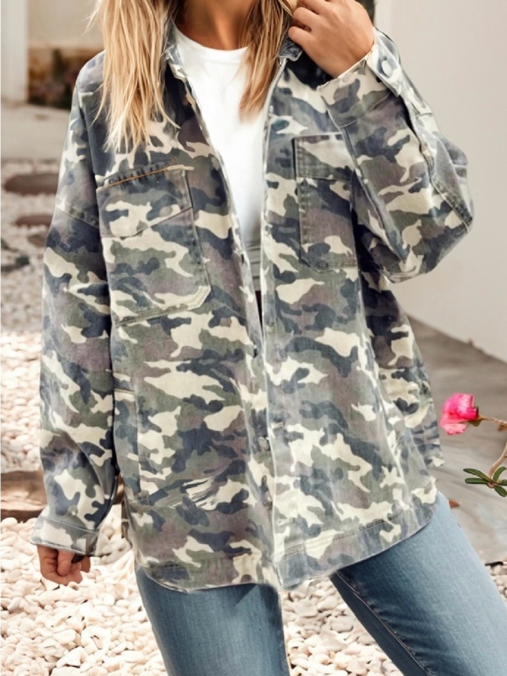 Camo Overshirt Jacket - Neutral Camouflage
